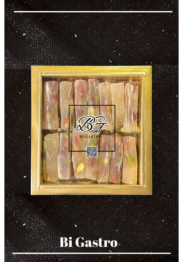 Sade Fıstıklı Çifte Kavrulmuş Fitil Lokum - Türk Lokumu - 400 Gr