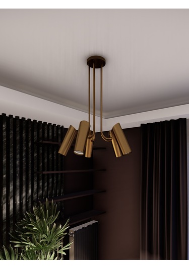 Lyra Eskitme Minimalist 5 Li Spot Avize Gu10 Duylu