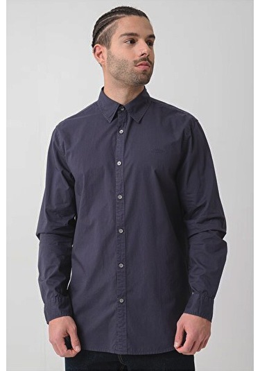 Erkek Logolu Gömlek - Lacivert 4112002