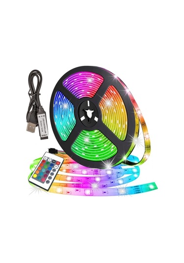 /hc/2m Rgb Led Şerit Işıklar / Işık Dizisi / Led Şerit - Usb Çok Renkli Diğer
