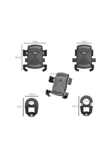 Knmaster Tt-600u Tüm Motosikletlere Uyumlu Usb Li Telefon Tutucu