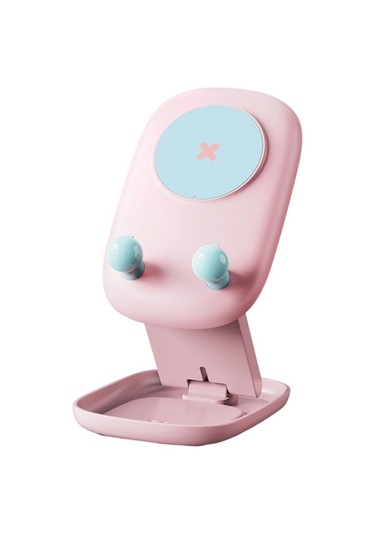 Cep Telefonu Tutucu Hafif Masa Seyahat Tablet Ekran Standı Cradle Dock Pembe