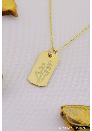 Doğum Çiçeği Kolye Doğum Ayı Çiçek Kolye Modeli 12 Ay Burç Kolye Mavi