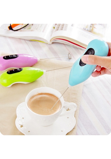 Pilli Mini Mikser Cappucino Krema Kahve Köpürtücü Çırpıcı