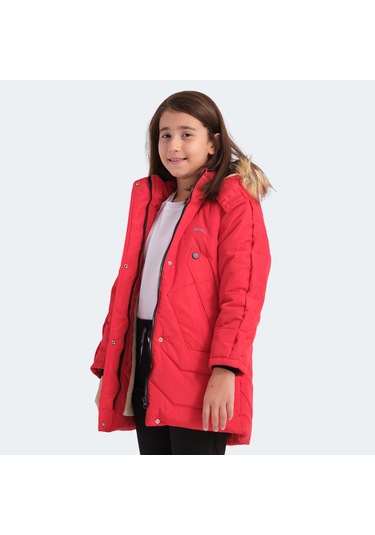 Slazenger CAMRON Çocuk Kapüşonlu Kırmızı Mont & Kaban