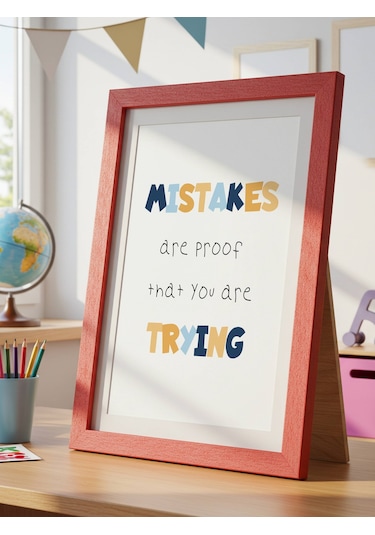 Mistakes Trying Dijital Baskı Poster V3 Çerçevesiz