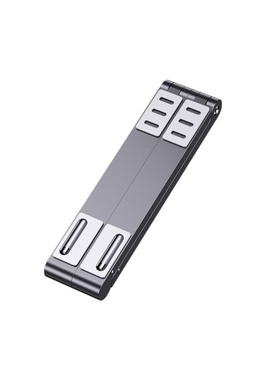 Oatsbasf 03040 Metal Mini Notebook Standı Alüminyum Alaşımlı Bilgisayar Soğutma Katlanır Braketi Grey