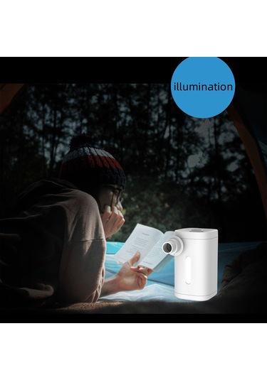 Ximistore9 4000 Mah Pilli Kablosuz Çok İşlevli Hızlı Şişirici-şişme, Deflatör Ve Aydınlatıcı Fonksiyonlu Taşınabilir Mini Hava Pompa
