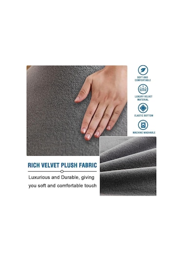 Gökyüzü Mavisi Ofis Koltuğu Kapağı Süper Yumuşak Kadife Streç Yıkanabilir Toz Geçirmez Koruyucular Bilgisayar Masası Kolsuz Sandalye Slipcover