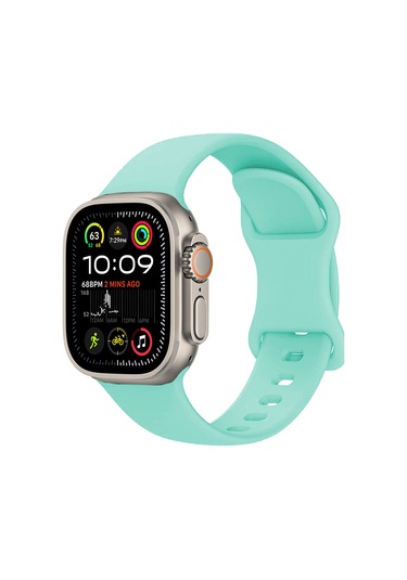 Biriva Home Watch Ultra 49mm Uyumlu Krd-131 Silikon Kordon Strap Kayış-açık Yeşil