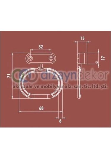 Wolf Halka Sarkaç Oval Kulp Parlak Altın