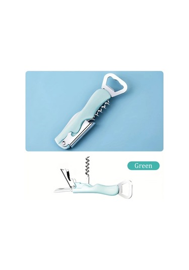 Primepickings Yeşil Paslanmaz Çelik Multifonksiyonel Portatif Şişe Açacağı Restoran Bar Yeşil