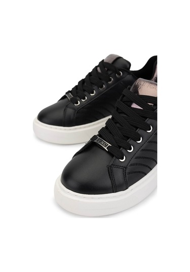 Tamer Tanca Kadın Suni Deri Siyah Sneakers & Spor Ayakkabı 1065 065 Bn Ayk Sk25-26 Sıyah/platın Siyah