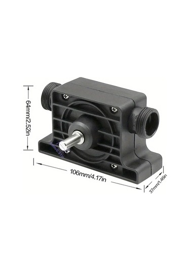 Chuangyinshop Black Heavy-duty Portable Matkap İle Çalışan Sıvı Transfer Pompası Dizel Yağ Su İçin