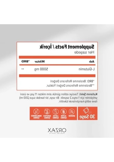 L-glutamin Takviye - 500 Mg, 60 Sase