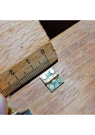 Mini Tavla Menteşe 24 Adet ve Çivileri Hobi Maket Model Kutu Sandık Aksesuar Küçük Menteşe