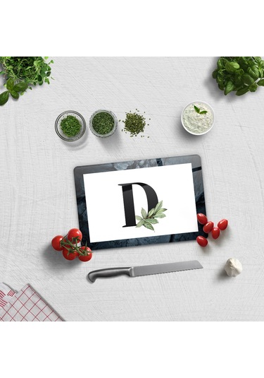 Decorita Cam Kesme Tahtası - Cam Kesme Tablası Harfli Tasarım D 20 CM x 30 CM