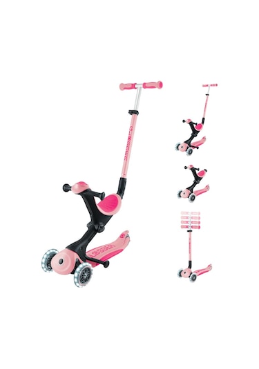 globber go up deluxe isikli scooter pastel pembe pembe 114808305