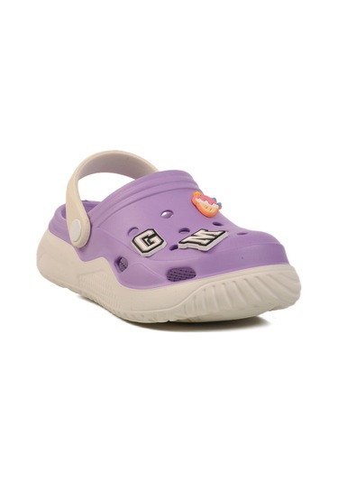 Lila Kız Çocuk Sabo Terlik Stella F Lila-beyaz