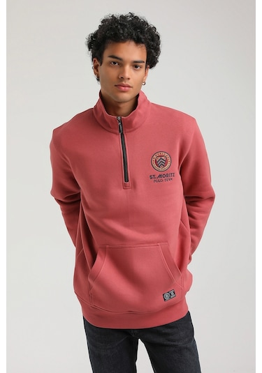 New World Polo Kestane Slim Fit Half-zip Sweatshirt 23fwm64064 - Kiremit
