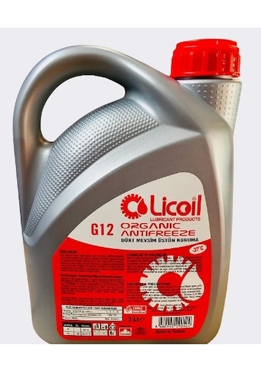 Licoil Antifriz G12 Kırmızı -37C 3Lt(3Kg-15Kg-16Kg Mevcut)