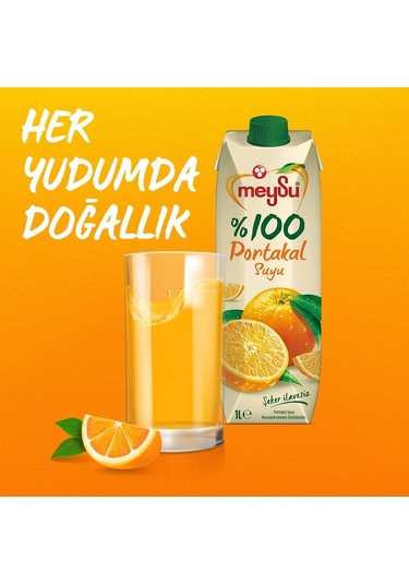 Meysu %100 Portakal Suyu 1 Lt X 6 Adet