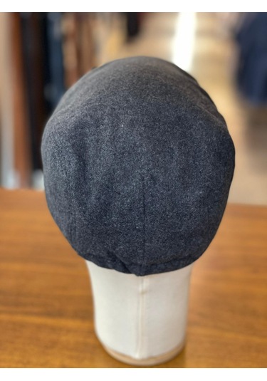 İngiliz London Model Kaşe Kumaş Kasket Şapka Füme