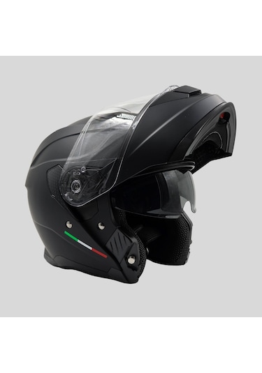 Arwic AR935 Mat Çene Açılır Ece-R 22.06 Motosiklet Kaskı Siyah