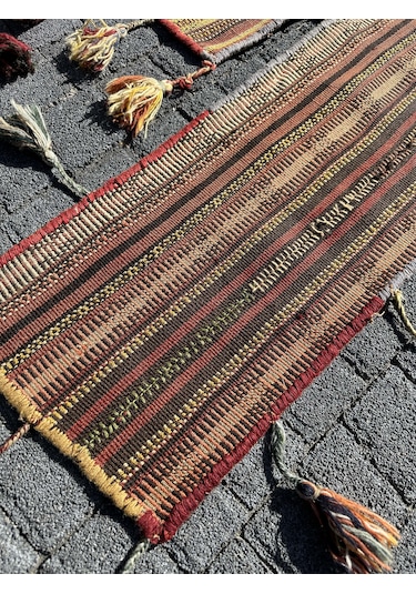 El Dokuması Kilim Kapılık 90 x 110 Yün Eski Özbek Tekkesi Kapılığı