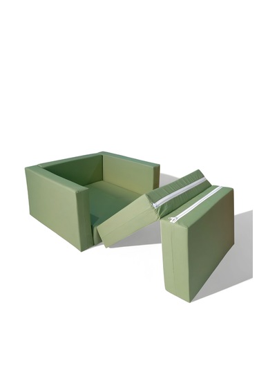 Katlanır Yer Yatağı - Çocuk Koltuğu - Bebek Yatağı 0-5 Yaş Haki Yeşili