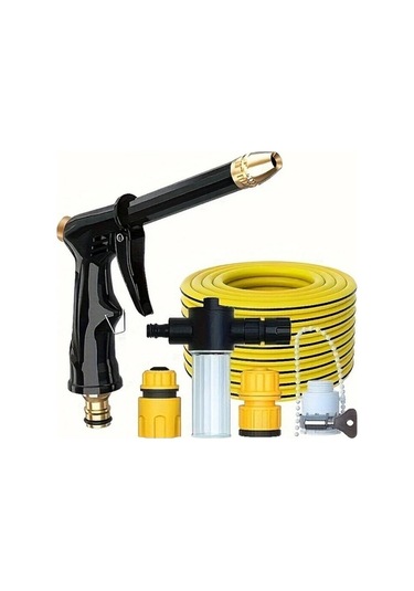 Trendooze Sunshine022 Siyah Turbo Jet Araba Yıkama Tabancası 3/1 Basınçlı Hortum Başlığı Bakır Uçlu