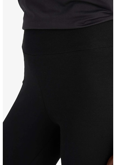 Defacto Defactofit Yüksek Bel Beli Saran Pamuklu Basic Düz Sporcu Tayt Z6327az25aubk81 SiYAH