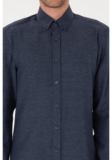 U.s. Polo Assn. Erkek İndigo Gömlek Basic 50316723-vr028 İndigo