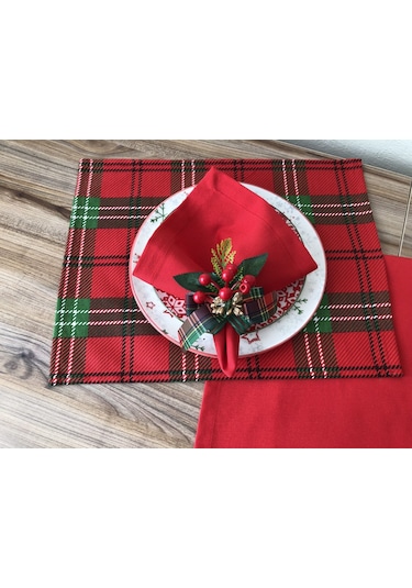 Yılbaşı Sofra Sunum Amerikan Servisli Set Çok Renkli