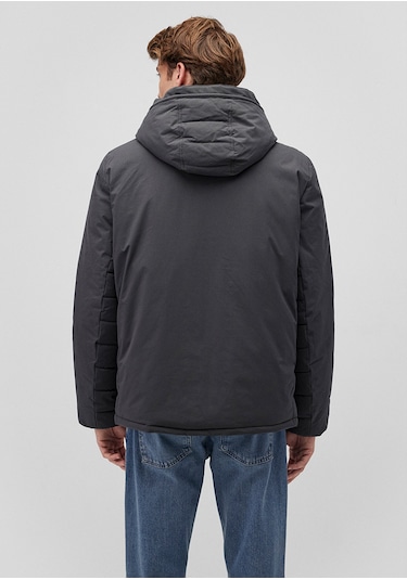 Mavi - Kapüşonlu Antrasit Şişme Mont 0110352-86803 Gri