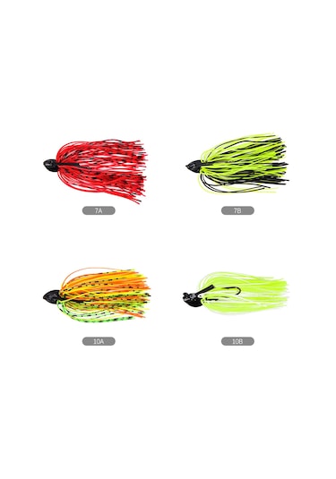 Springsun Yüksek Kaliteli 7g/10g Balık Avı Yemleri - Silikon Etekli Ve Çengelli Çeşitli Renkler