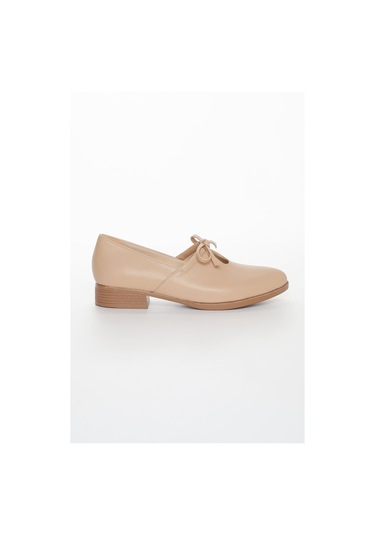 Kadın Bebe Mavisi Suni Deri Babet Ten