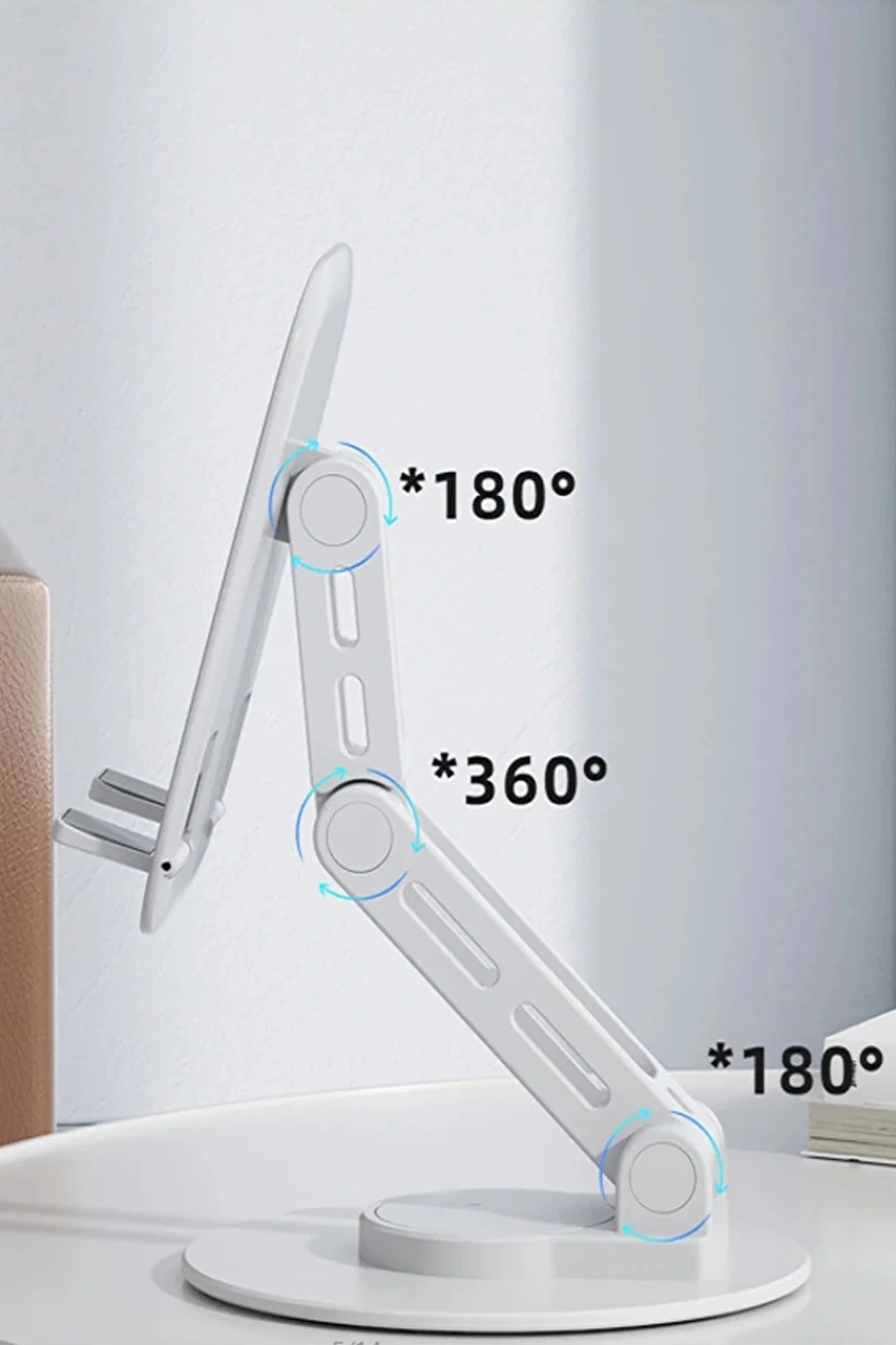 F17s Masaüstü Telefon Tutucu Döner Tabanı Alüminyum Paslanmaz Çelik Katlanabilir Çok Renkli