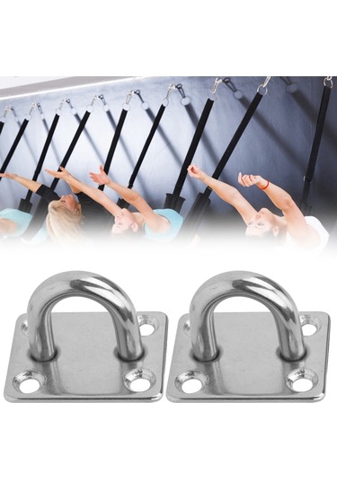 Geeksen Stainless Steel Gövde Takımı - Tavan Fanı, Sandık, Hamak, Yoga İpi İçin Dayanıklı Asma Kanca - 4 Adet Diğer