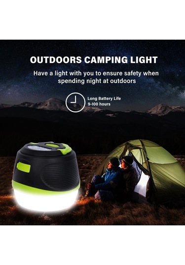Tenfowee Yeşil Dış Mekan Kamp Lambası, 5 Aydınlatma Modu, Ip65 Su Geçirmez, Manyetik Ve Kanca Özelliği, İçinji Ve Acil Durum Işığı Yeşil