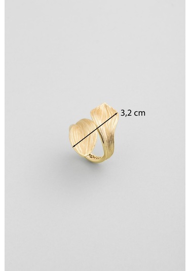 Serena Parıltısı 18 Ayar Sarı Altın Kaplama Gümüş Yüzük Sarı