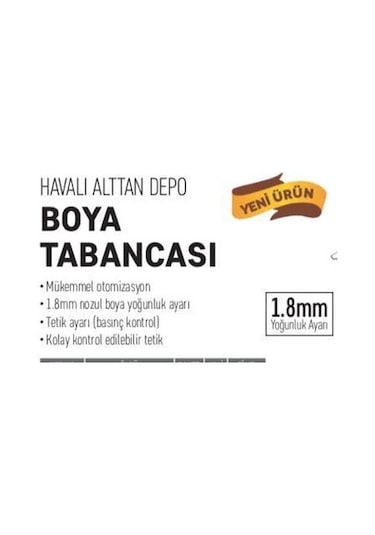 Meşem W77G 1.8 MM Havalı Alttan Depolu Boya Tabancası