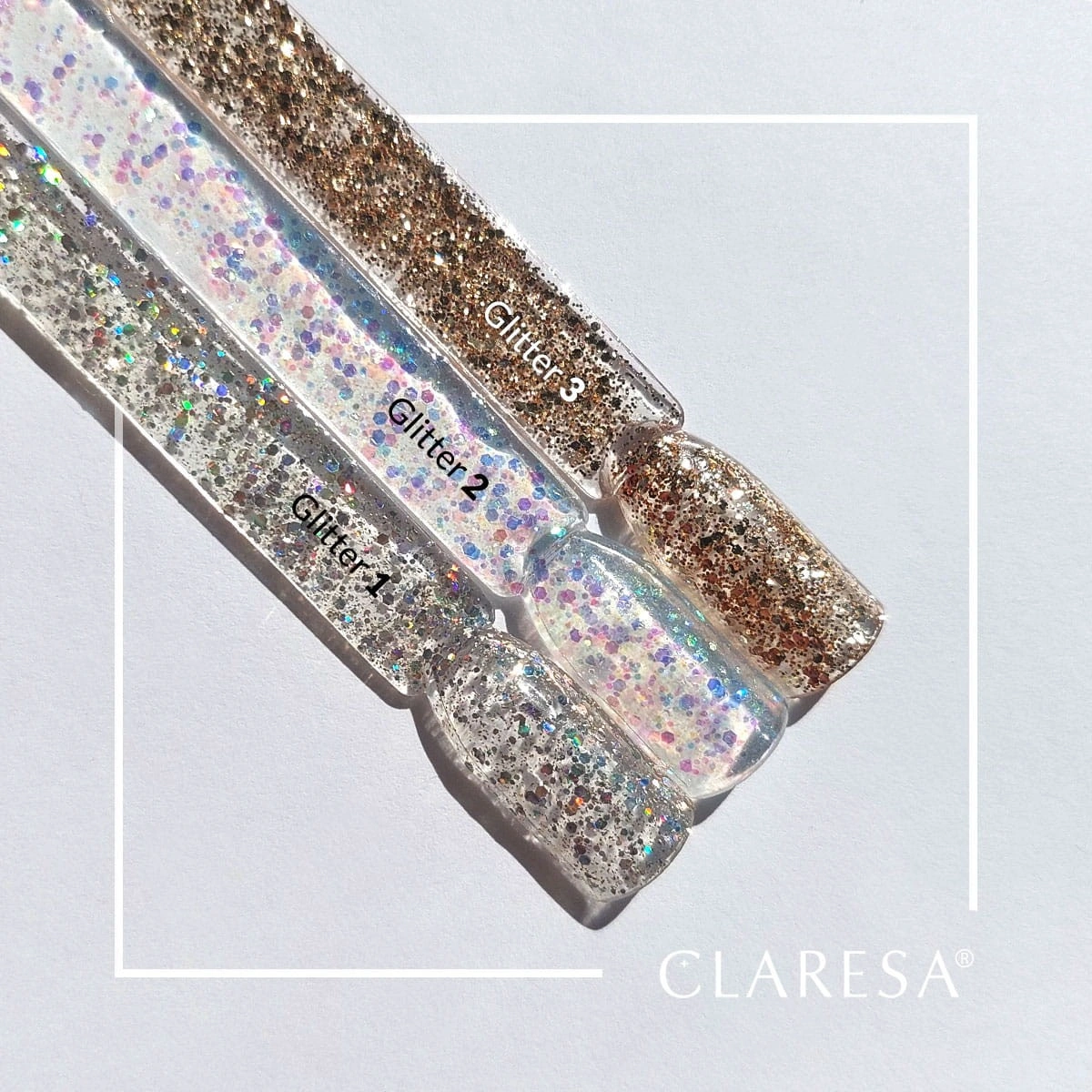 Claresa Kalıcı Oje Glitter Silver Simli Şeffaf 01 5gr