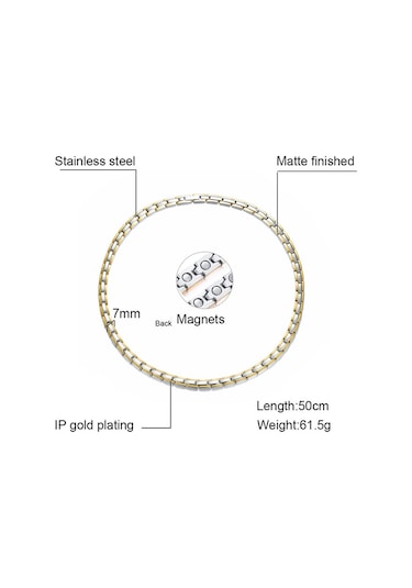 Sones Cnc-007 Manyetik Titanyum Çelik Kolye Takı Çelik Rengi Çelik