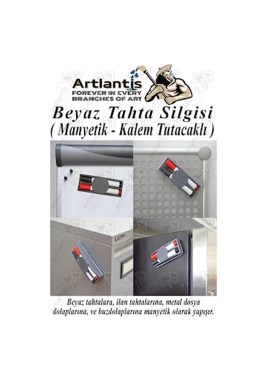 Yazı Tahta Silgisi Plastik Mıknatıslı 12 Adet Beyaz Yazı Tahtası Silgisi Manyetik Kaliteli Keçe Uçlu Silgi Okul Sınıf Diğer