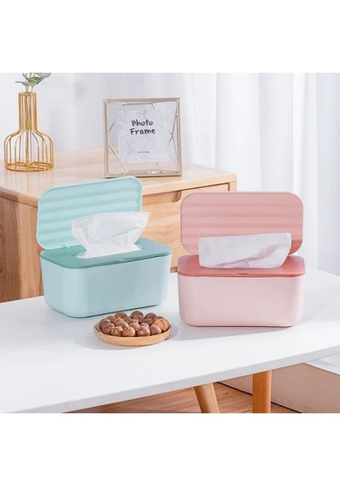 Mor-ev Mutfak Kağıt Mendil Dağıtıcı Depolama Organizatör Kapaklı Doku Kutusu Kare Islak Mendil Vaka Peçeteler Tuvalet Kağıdı Konteyner