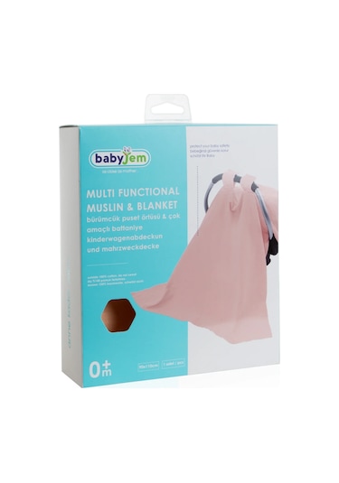 Babyjem Çok Amaçlı Müslin Ana Kucağı Örtüsü Somon