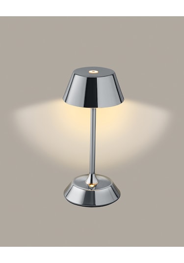 Madame Coco Bernelle Dokunmatik Abajur - 13 Cm - Silver Gri