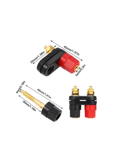 Reedark Hoparlör Ve Amplifikatör Bağlantıları İçin 4mm Çift Dişi Banana Soket