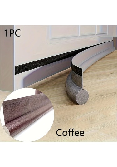 Topnotch Koyu Kahve Renk 1 Adet Kendinden Yapışkanlı Kapı Altı Contası Ses Yalıtımı Toz Geçirmez Su Geçirmez Rüzgar Geçirmez Diğer